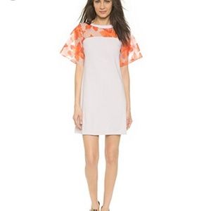 Rebecca Taylor A-Line Dress Organza Applique Sz 0